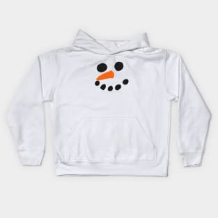 Snowman Fake Face Kids Hoodie